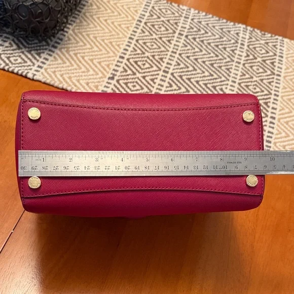Michael Kors Deep Red Satchel, Like New - Picture 6 of 14